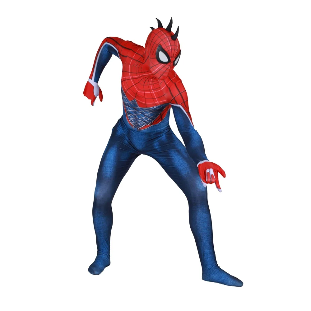 Для взрослых и детей «Человек-паук»: в Spider-текстами и сюжетами из Spider-панк катамараны коричневый Косплэй костюм супергерой zentai Комбинезоны Боди костюм