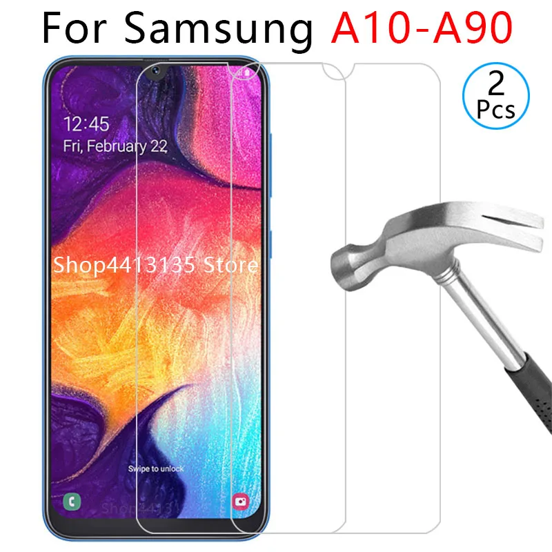 Чехол из закаленного стекла для телефона для samsung a10 a20 a20e a30 a40 a40s a50 a60 a70 a80 a90 крышка защитная оболочка аксессуары для galaxy