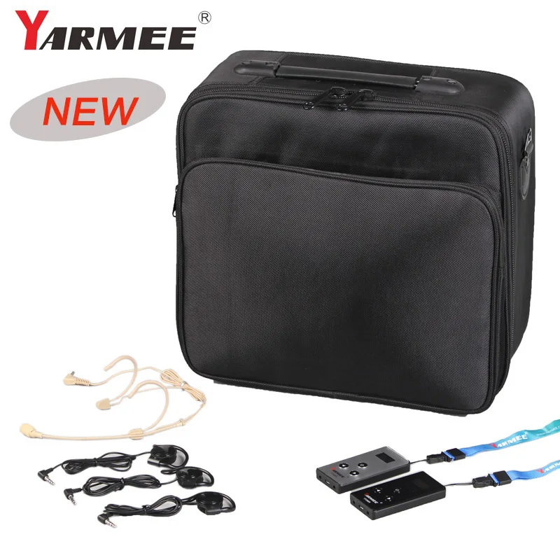 

Fast shipping !!! Wireless VHF Portable Tour Guide Microphone System One Way Walkie Talkie Easy carry