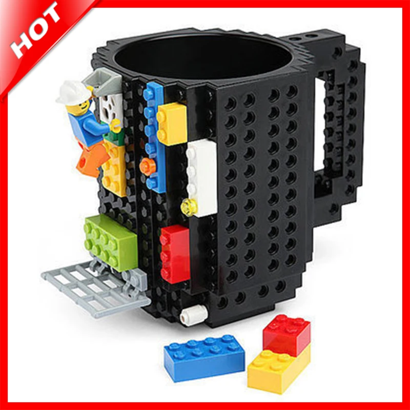 Hot Sale Lego Build On Brick DIY Coffee Mug Tea Water Cups Building ...