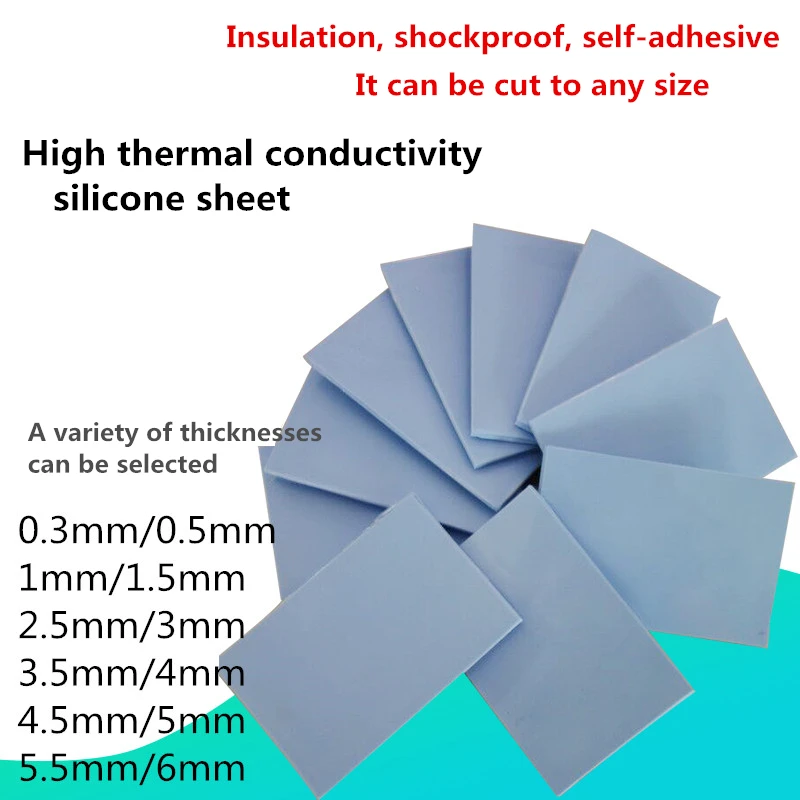 

Free shipping high thermal conductivity silicone sheet 4.5*200*400mm computer CPU graphics card heat transfer sheet 1pcs