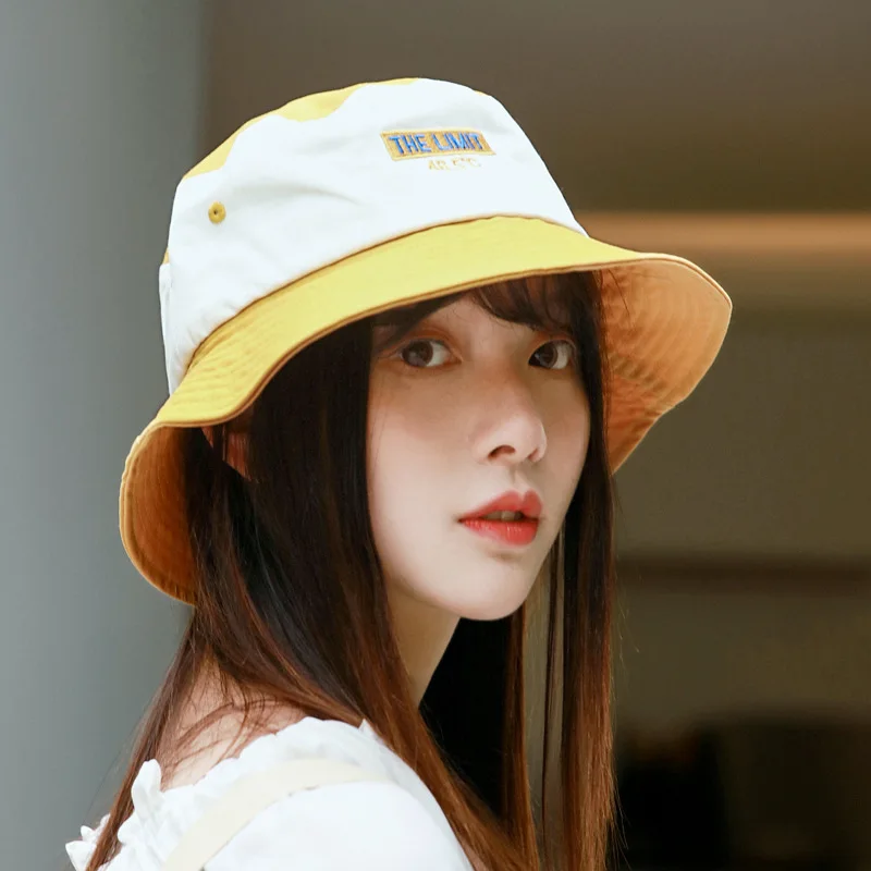 

2019 Fashion Patchwork Bucket Hat Women Hip Hop Caps Gorros Women Fisherman Bucket Hat Cap Unisex Casual Summer Flat Hat Cotton