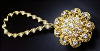 

Home Decor Tensile spring steel wire Crystal flower belt magnet curtain hook buckle clip 2pcs/lot free shipping