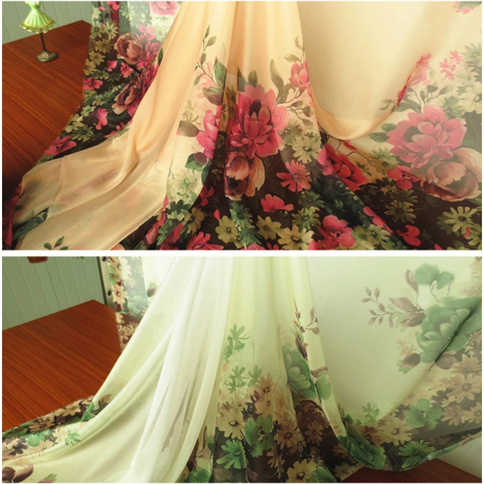 floral chiffon material