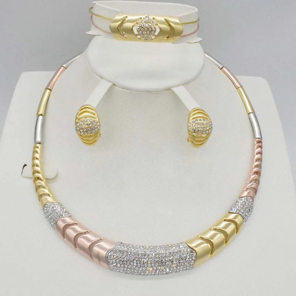 New High Quality Dubai Jewelry Set dubai Gold Nigerian