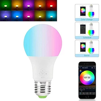 

LED RGB Bulb Lamps E27 Smart Remote Light Bulb Smart WIFI RGB Magic Light 4.5W Work For Echo Alexa Google Home Bombilla