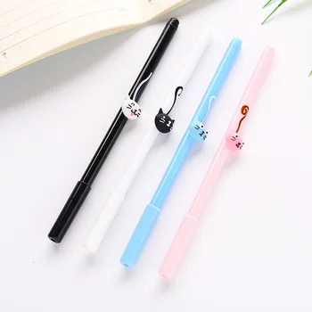

4Pcs Cats Gel Pen Cute Stationary Kawaii School Supplies Gel Ink Pen School Stationary Office Suppliers Pen Kids School Tools