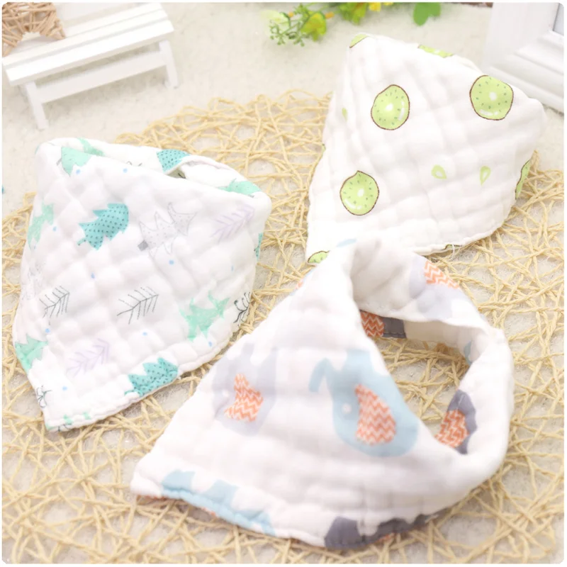 Baby Bibs Girls Boys Baby Cloth Babador Animal Fruit Print Baby Bandana Bibs Bebe Smock Burp Cloths Accessory Infant Baby Stuff