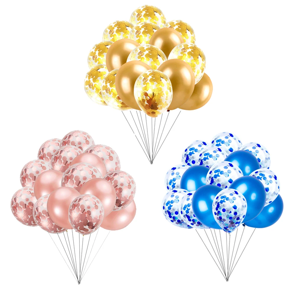 

12inch Clear Confetti Balloons Latex Balloon for Wedding Decoration Happy Birthday Baby Shower Party Supplies