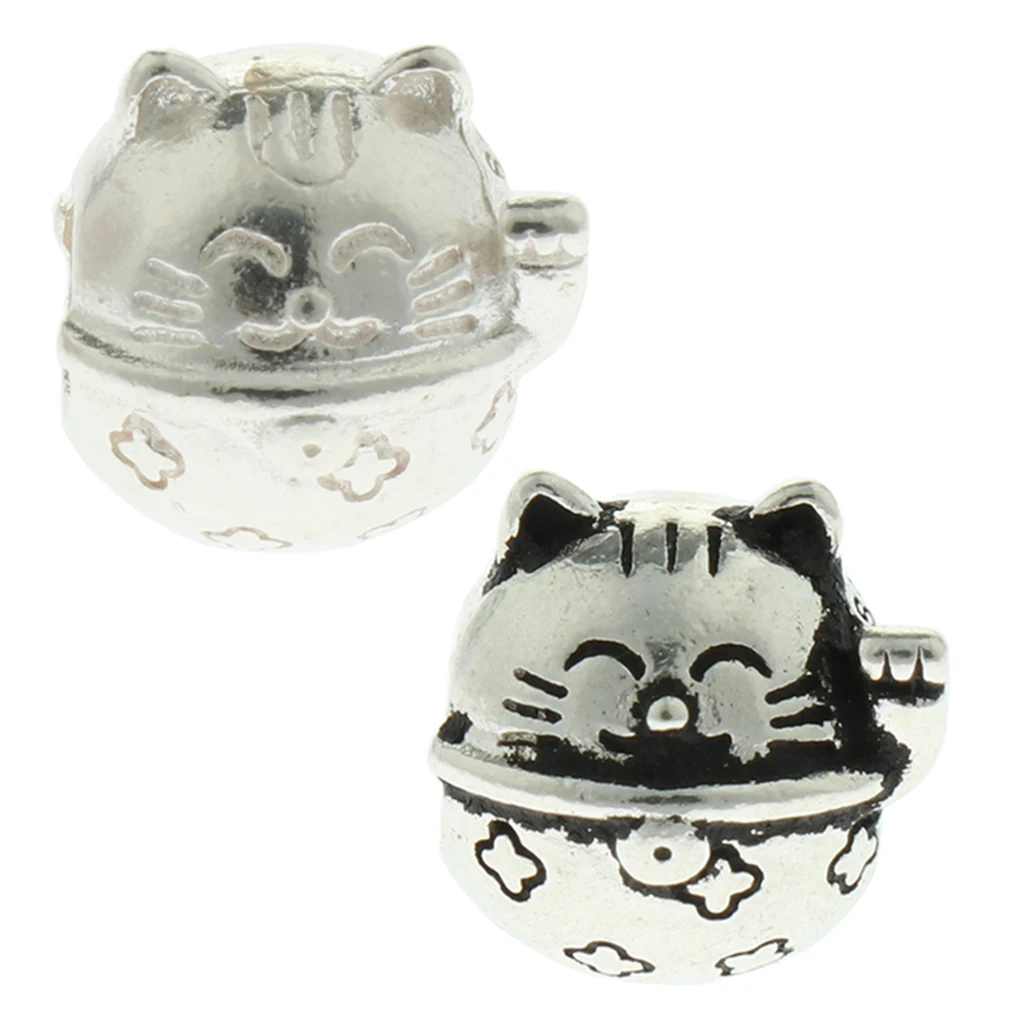 

Silver Cat Shape Loose Spacer Beads for Jewelry Making Bracelets Necklaces Key Chains and Kids Jewelry