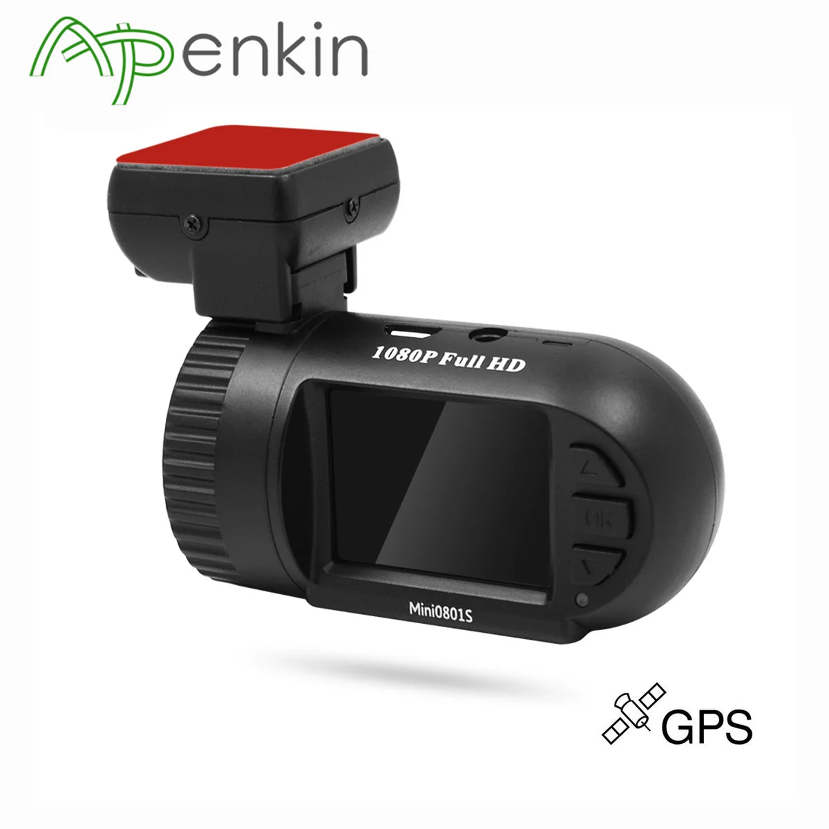 Arpenkin Mini 0801S Автомобильный видеорегистратор 1080P 30fps H.264 WDR Cyclic GPS DVR видео