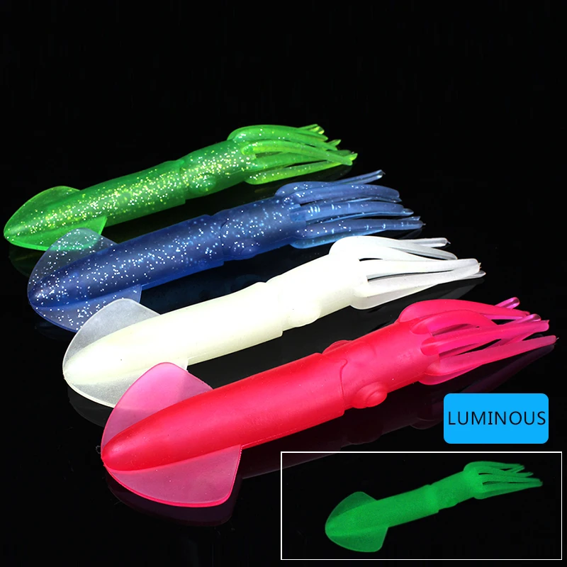 

WATERBOY Octopus Skirt 22cm 70g Big Squid Fishing Lure Deep Sea Fish Peche Pesca Artificial Luminous Soft Bait