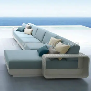 

Modern balconies wicker rattan furniture modern blue waiting room sofa set