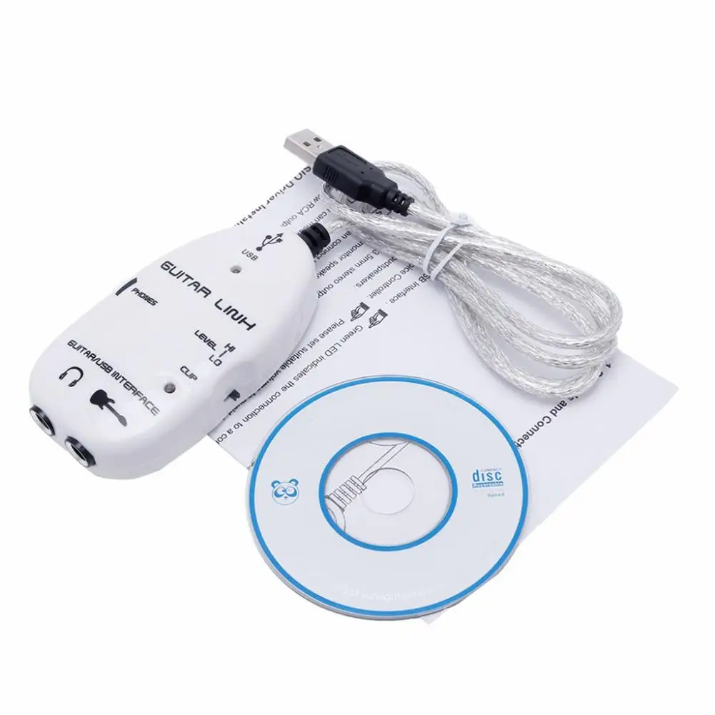 

Guitar Audio Cable USB Link Interface Adapter 1.4M USB Guitar Audio Link Cable for MAC/PC Music Recording Accessories