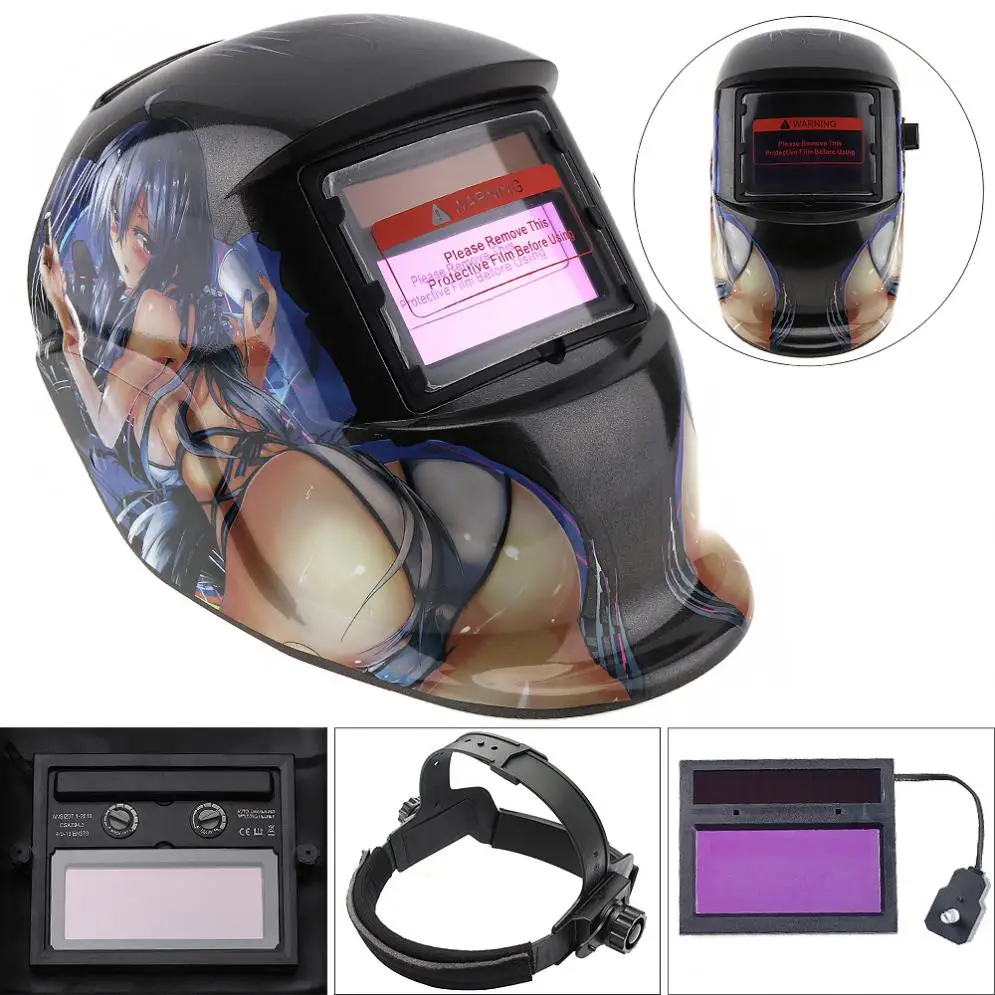 

Beautiful Girl Solar Auto Darkening MIG MMA Electric Welding Mask/Helmet/Welding Lens for Welding Machine or Plasma Cutter