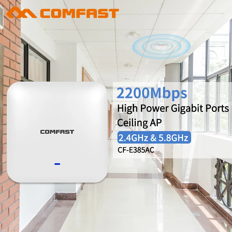 2200 Мбит/с Gigabit WiFi потолочный беспроводной AP 802.11b/g/n/AC Enterprise Wifi System 48V POE OPEN DDWRT точка
