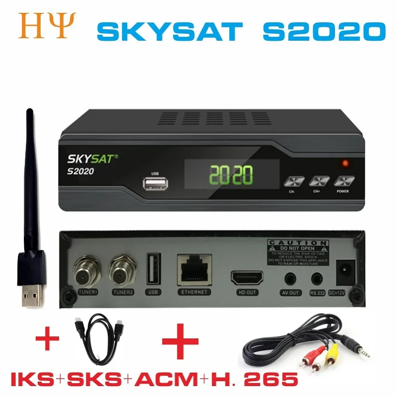 

3PCS/LOT SKYSAT S2020 Twin Tuner Satellite Receiver IKS SKS ACM IPTV M3U H.265 most stable server Full HD Channels SKYSAT S2020