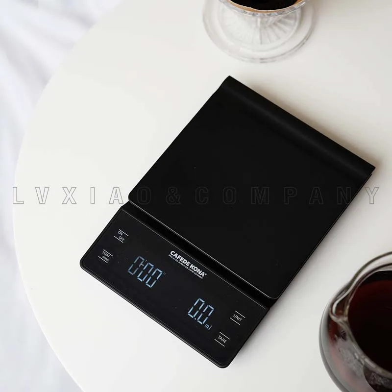  CAFEDE KONA Digital Kitchen Scale 3kg/0.1g Electronic Scale with Timer Coffee Drip Scale household  - 33001466478