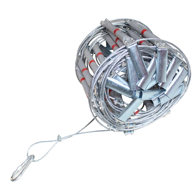 5M Fire Escape Ladder Folding Steel Wire Rope Ladders Aluminum Alloy Emergency Survival Self Rescue Safety Antiskid Tools (4)