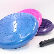 Надувной балансировочный Коврик для йоги, массажная воздушная подушка для йоги, интегрированный надувной мягкий мяч для йоги