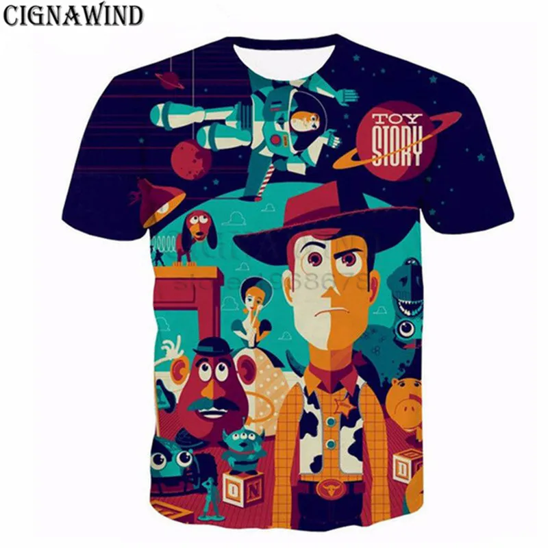

Fashion Classic cartoon Toy Story character t shirt Men/women print 3d t-shirts Harajuku style tshirt streetwear summer tops
