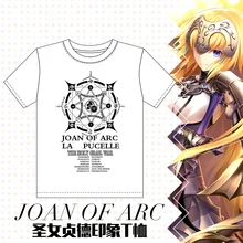 Fate Series Joan of Arc аниме унисекс футболка Jeanne d'Arc летняя футболка с короткими рукавами с принтом, топы, красивые узоры, цвет белый 2
