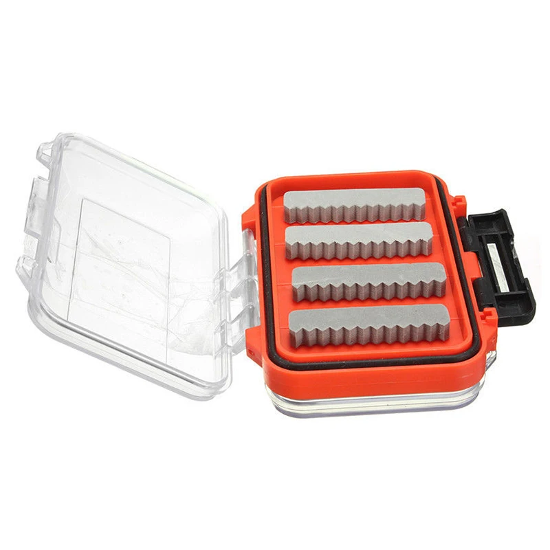 

Double side Waterproof pocket Fly fishing box Slid foam insert Hold 170 flies