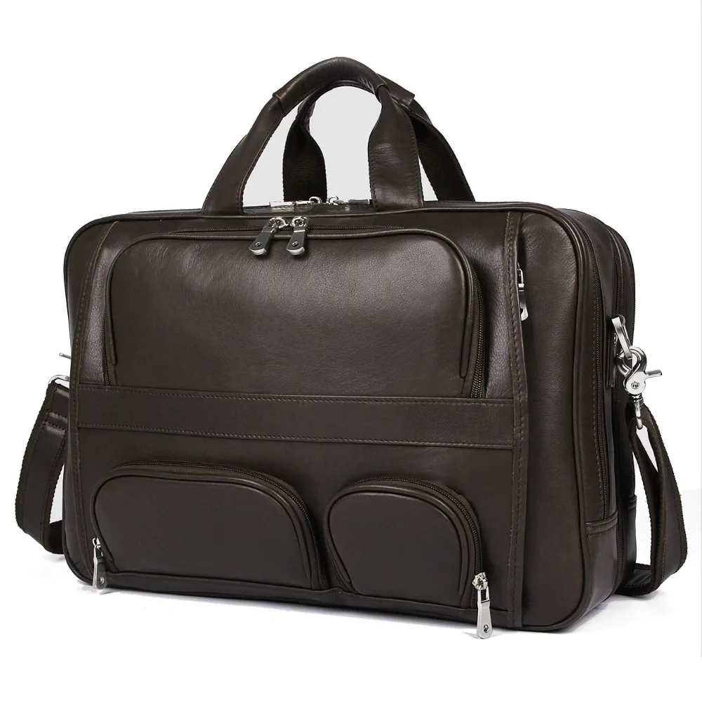 J.M.D мужской портфель натуральная винтажная кожаная сумка для ноутбука большой размер Ручная деловая сумка 7289A/7289Q