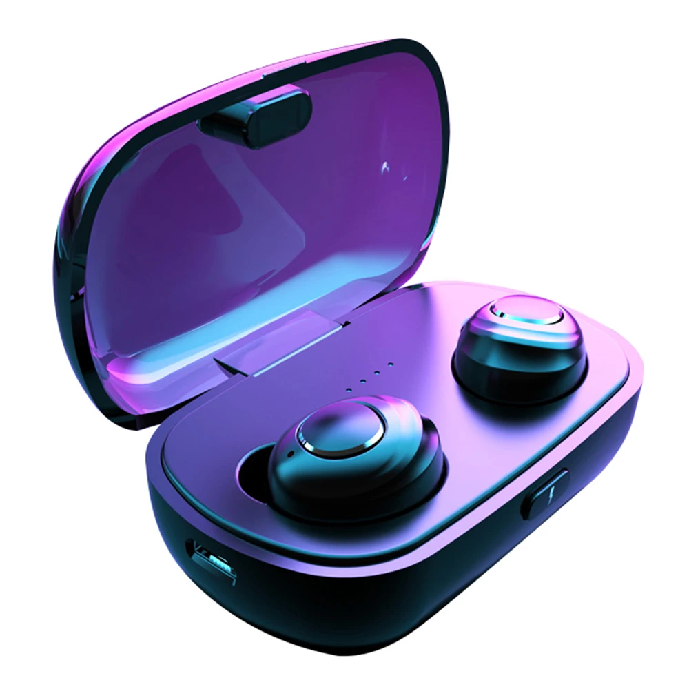 Truly TWS Wireless Bluetooth 5.0 Headphone With Mic Stereo Music Sports Earphones Smart Connection Headset With Charging Box