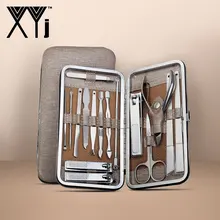 XYj Inox Móng Tay Nghệ Thuật Bộ Dụng Cụ Bấm Móng Tay Bộ Bộ Dụng Cụ Làm Móng dụng cụ Làm Đẹp Nhíp Kéo Tai Chọn Móng Chân Dao bộ(China)