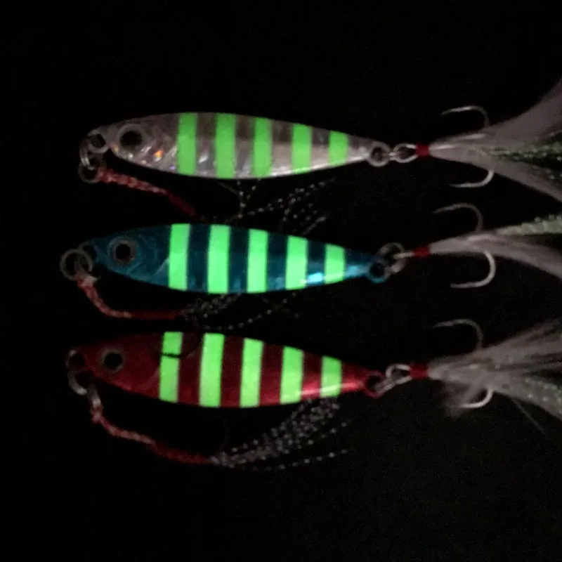 Shore Long Casting Jigs Fishing Lure Slow Shaking Jigbait 7-80g Artificial Lures Hard Baits Glow 1 Piece Sale 3