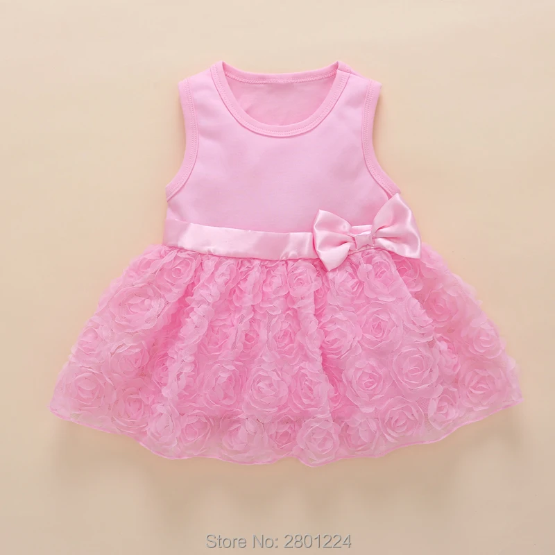 

1 year girl baby birthday dress Sleeveless Cotton Princess Dress for Girls kids summer dress clothes outfits 0 2 3 4 year gift