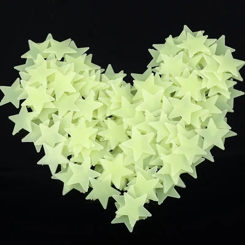 100pcsbag Luminous Star Stickers Bedroom Fluorescent Painting Toy stickers Glow in the Dark  Decoration Toys for Kids Children (11)