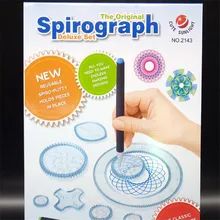 Spirograph Draw Spiral Design Interlocking Gears & Wheels Drawing toys set 22 Accessories Creative Drawing Toy For children