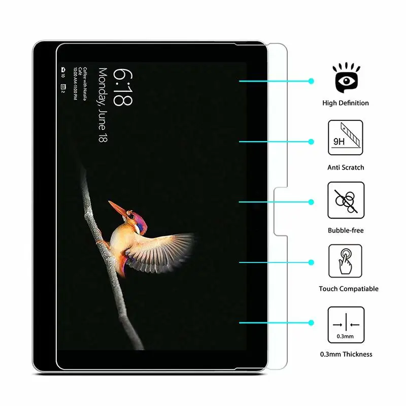 Защита экрана из закаленного стекла от царапин для microsoft Surface Go 1" Защитная пленка для планшета Surface Go 10"