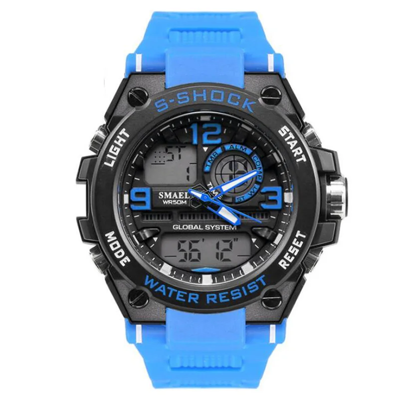 Men Watches Fashion SMAEL Men Sports Watches Dual Display Quartz Watch Military Army Watches Man Watch 2019 Relogio Masculino