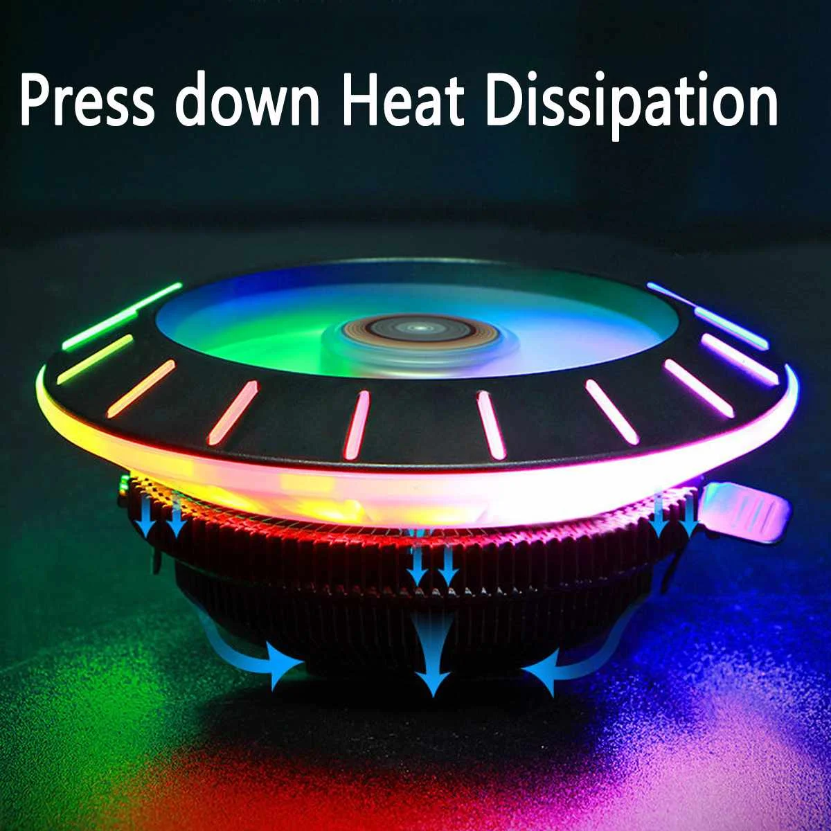 العالمي RGB وحدة المعالجة المركزية برودة مع RGB التبريد مروحة هادئة برودة غرفة التبريد مروحة ل LGA 115X/775 AMD FM2/ FM1/AM3 +/AM4/AM2/940/939/754