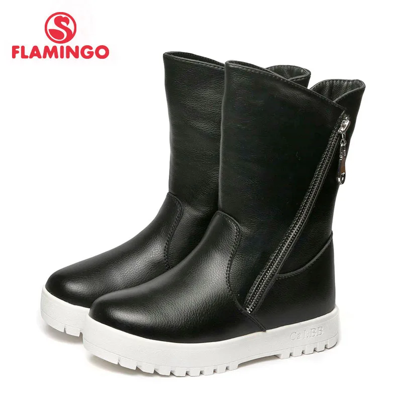

FLAMINGO 2017 new collection winter fashion high boots with wool high quality anti-slip kids shoes for girl W6YK031