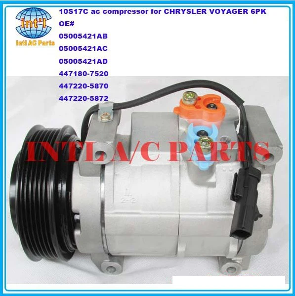 05005421AB 05005421AC 05005421AD 5005421AB 5005421AC 5005421AD 10S17C Auto Air/c ac компрессор для Chrysler Voyager(МК) III