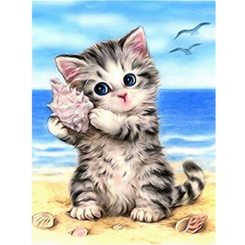 

Diamond Embroidery 5D Diy Diamond Painting cartoon cat&shell mouse Cross Stitch Square Diamond Mosaic Home Paintings crafts