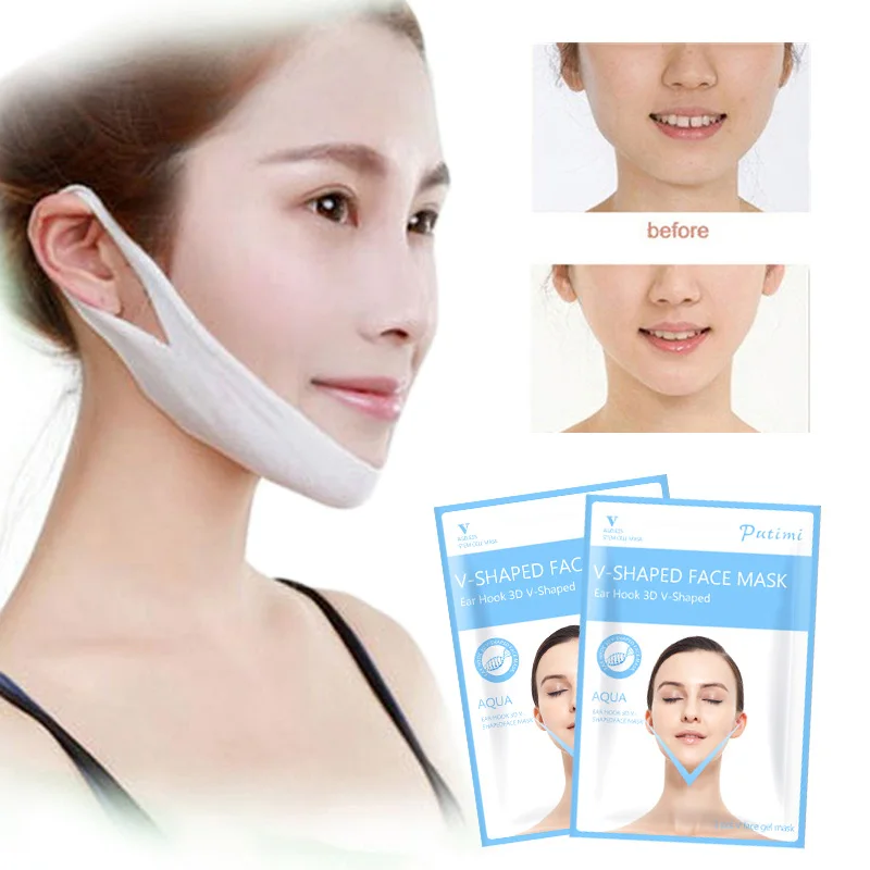 

3pcs Lifting Face Mask Hydrogel Mask for the Face Shaper Anti Aging Anti Wrinkle V Shape Face Slim Chin Check Neck Peel-off Mask
