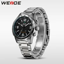 WEIDE 2018 homens Sports Quartz Relógios de Luxo LED Digital Preto relógio de Pulso À Prova D’ Água Masculino Relógio Militar Relogio masculino