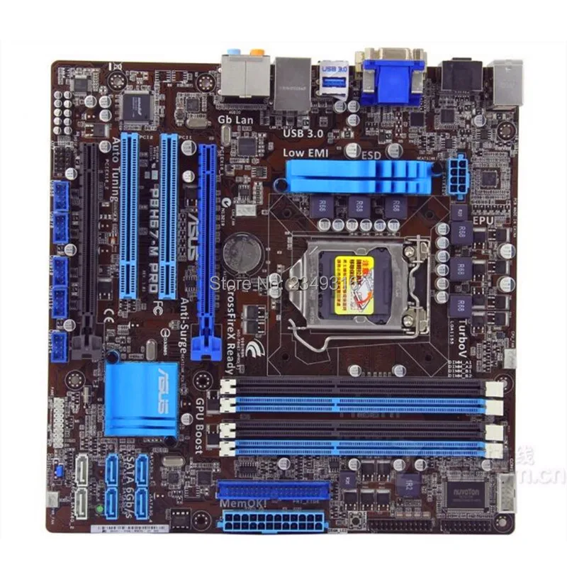 Для настольной материнской платы Asus P8H67-M PRO H67 Socket LGA 1155 i3 i5 i7 DDR3 32G UEFI BIOS