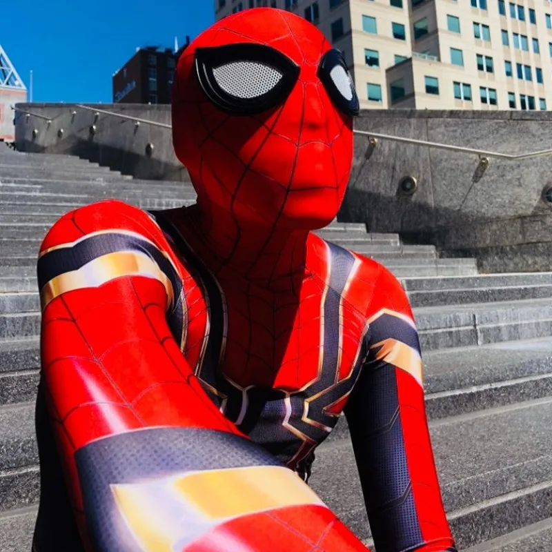 Zentai Железный Человек паук боди супергероя костюм Человека паука для выпускного