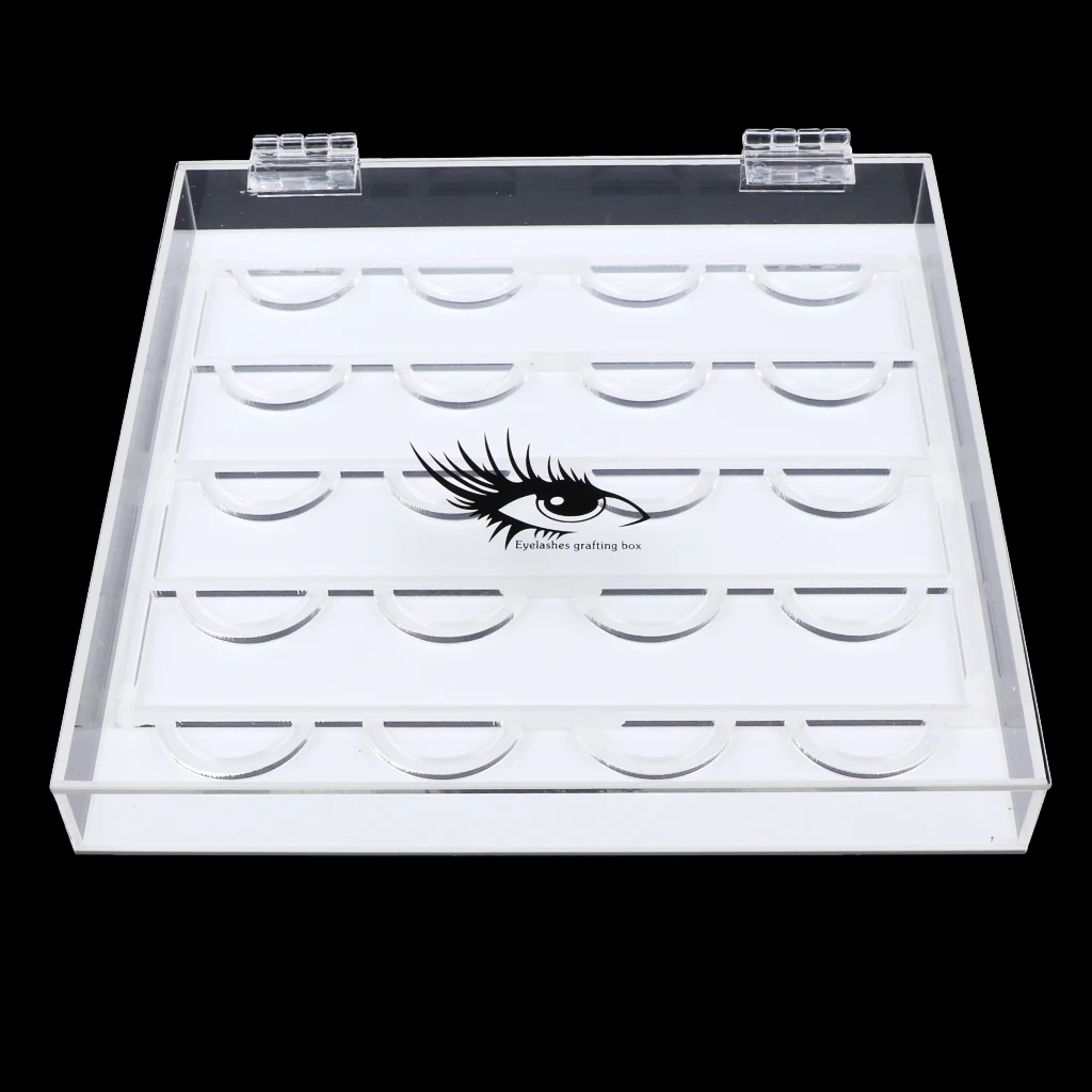 Premium Acrylic Empty Storage Case Eyelashes Display Box  False Eyelashes Cosmetics Equipments Container Holder