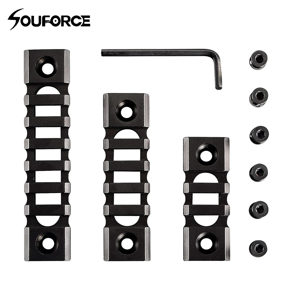 

Picatinny Aluminum Rail Set and Screws for Rifle Mount Hunting Accessories(3-slot,5-slot,7-slot)