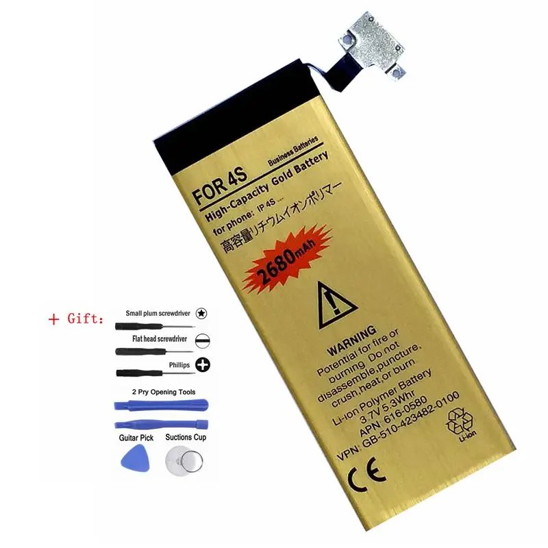 New 0 cycle Replacment Battery for Apple iPhone 4s 4 s Internal Batteries Accumulator for Smart