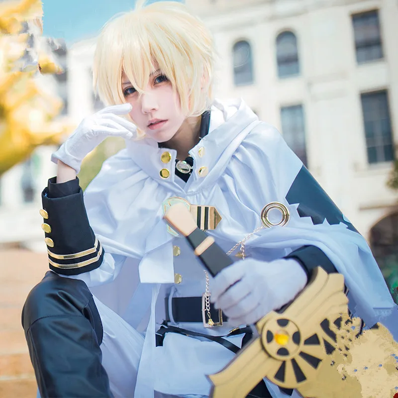 

Cosplay Costume Anime Seraph of the end Cos Mikaela Hyakuya Cos Halloween Party Cosplay High quality uniform Costume For Men