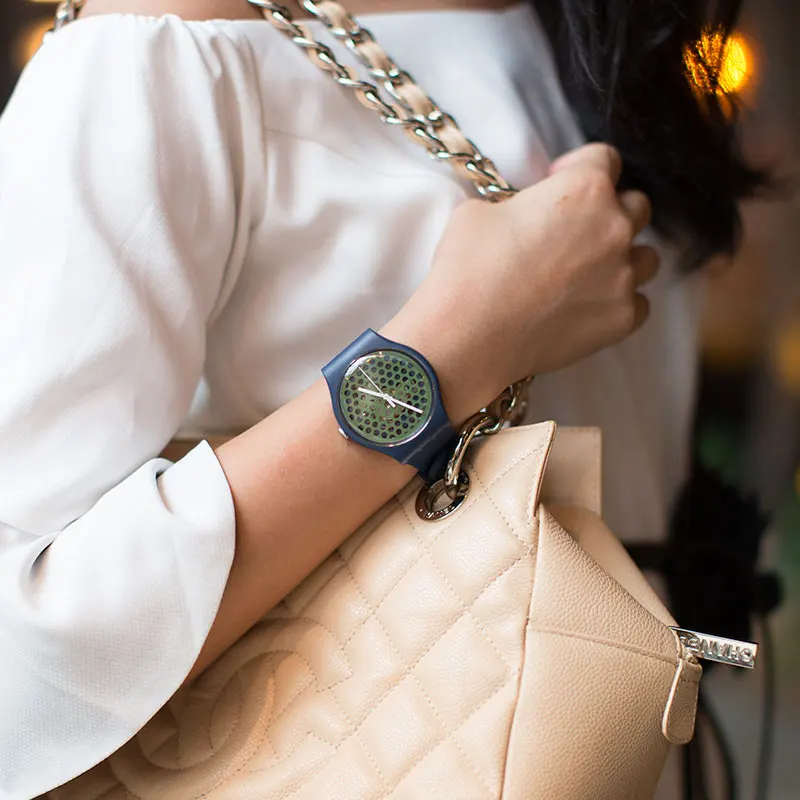 Часы swatch оригинальные цветные кварцевые мужские часы SUON113|Кварцевые часы| |