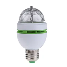 1-10 шт. Хрустальный Магический диско-шар Светодиодная сценическая лампа RGB E27 6 Вт 9 Вт диско-шар светильник с музыкальным звуковым управлением Lumiere лазерный вечерние светильник